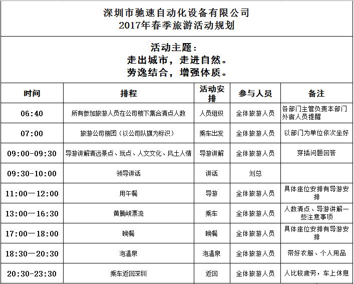驰速五一活动安排 驰速五一活动安排
